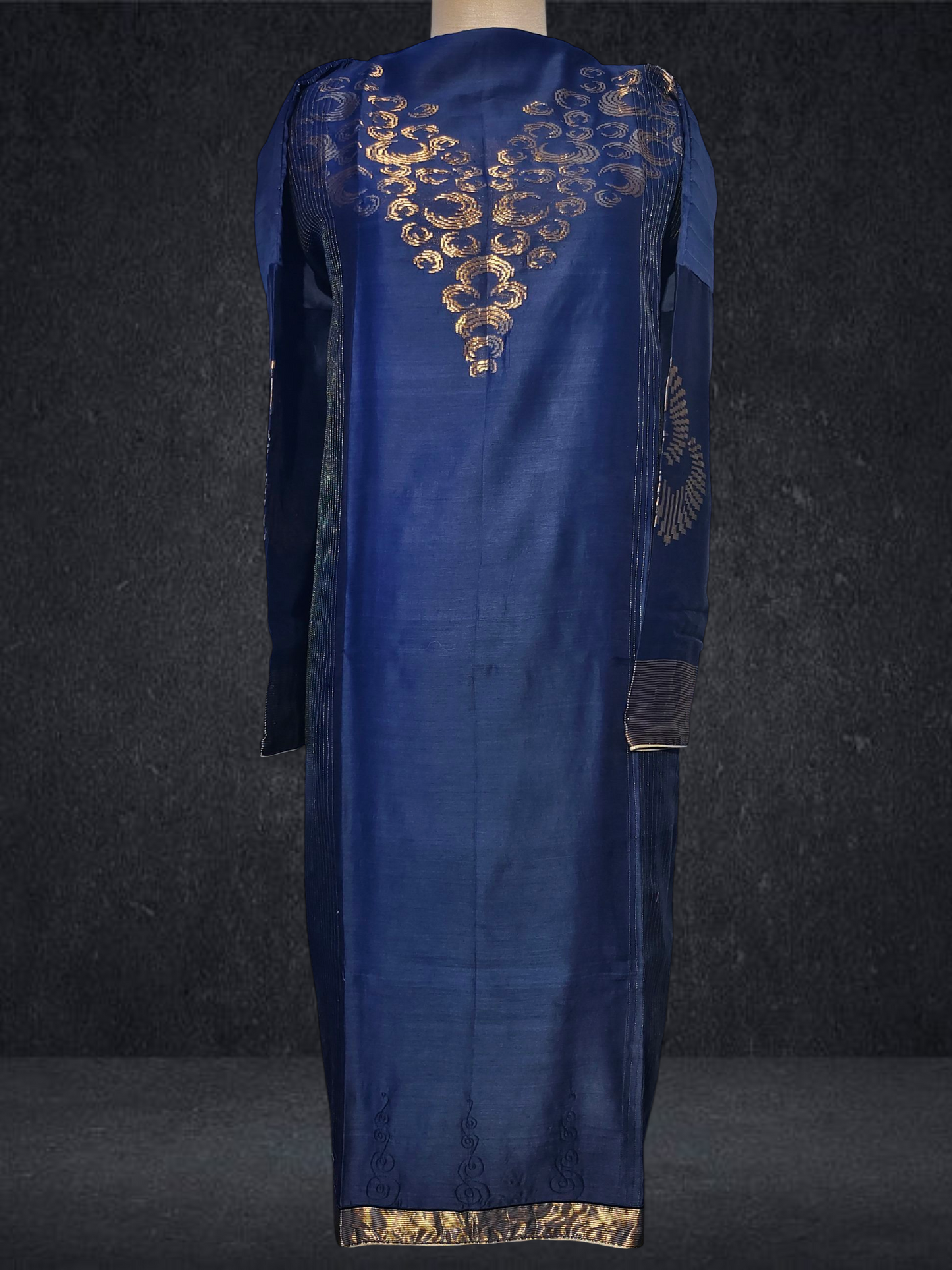 Semi Stitched Formal chanderi Suitset