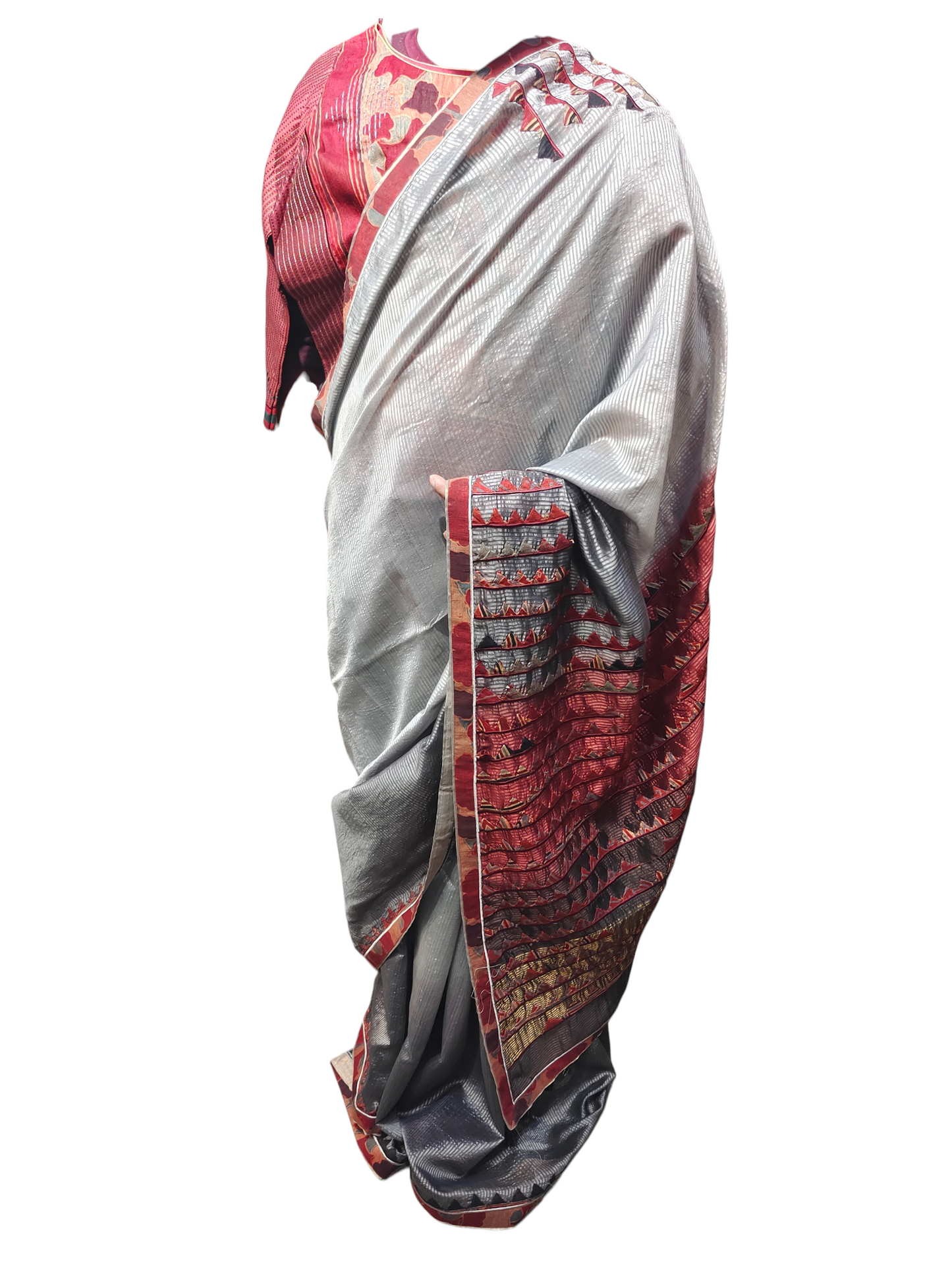 Formal Chanderi Silk Ajrakh Saree