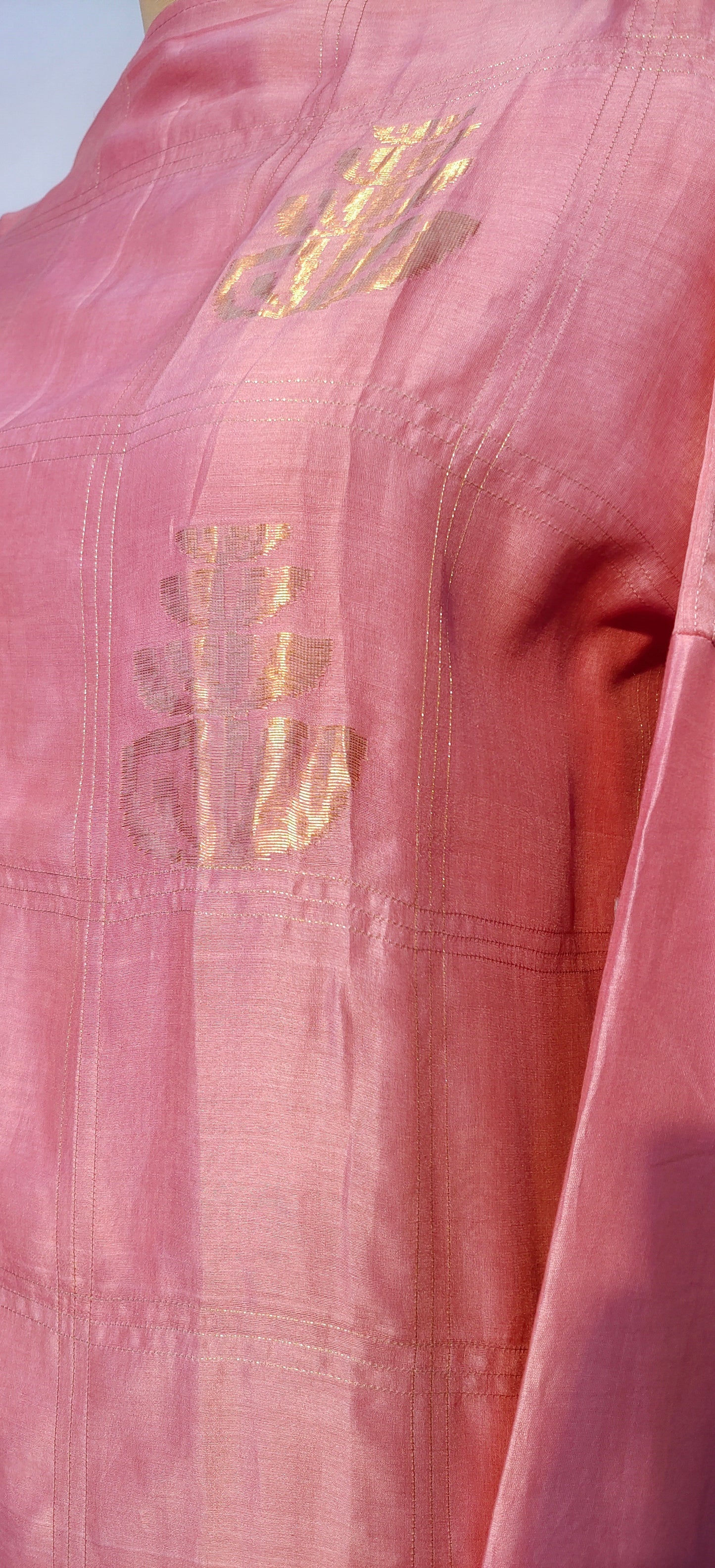 Semi Stitched Formal chanderi Suitset