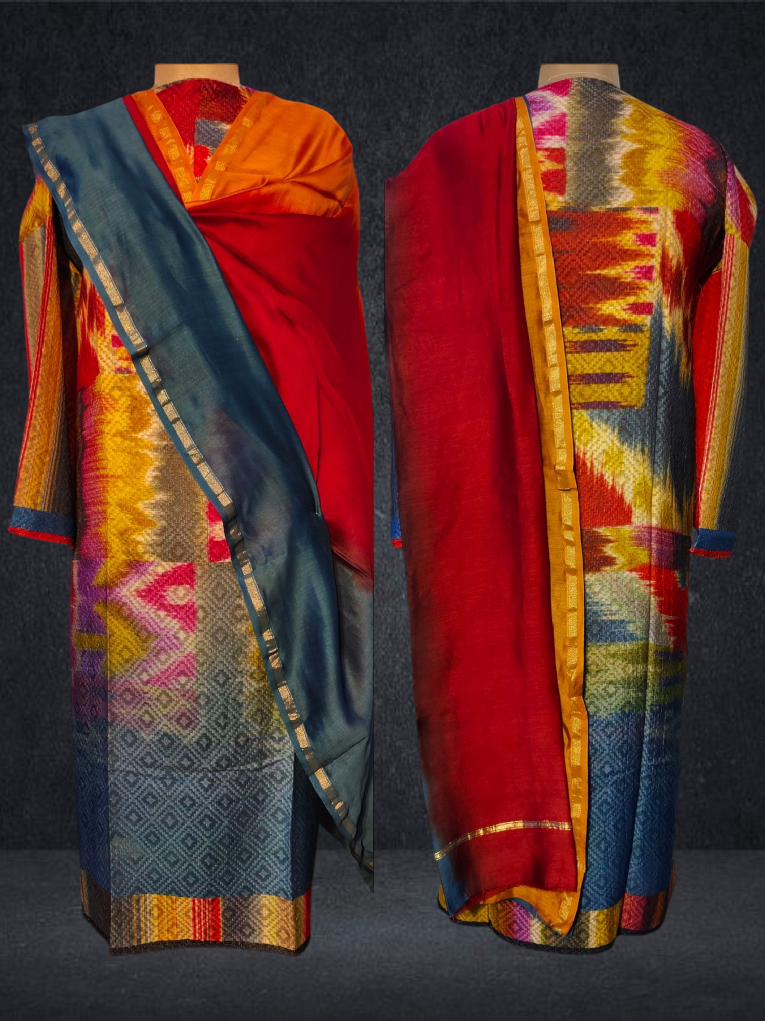Semi Stitched Chanderi Casual Suitset VISHAL KAPUR