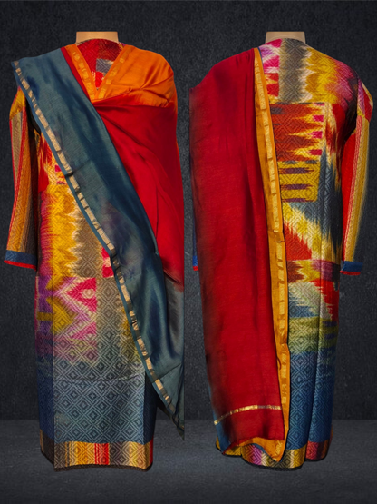 Semi Stitched Chanderi Casual Suitset VISHAL KAPUR