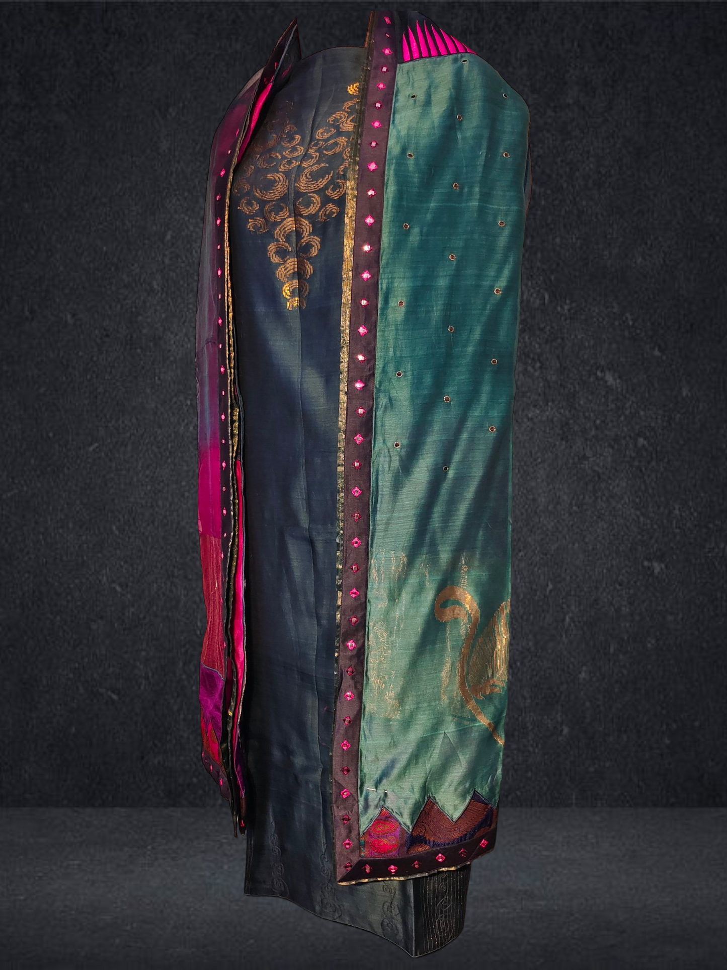 Semi Stitched Formal chanderi Suitset