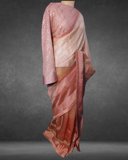 Formal Silk Linen With French Notes Saree VISHAL KAPUR STUDIO