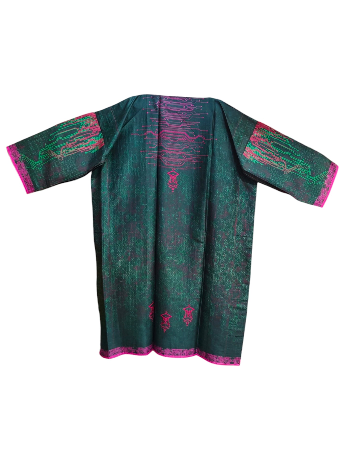 Semi Stitched Chanderi Casual Suitset