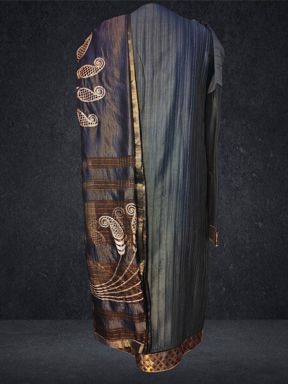 Semi Stitched Formal chanderi Suitset
