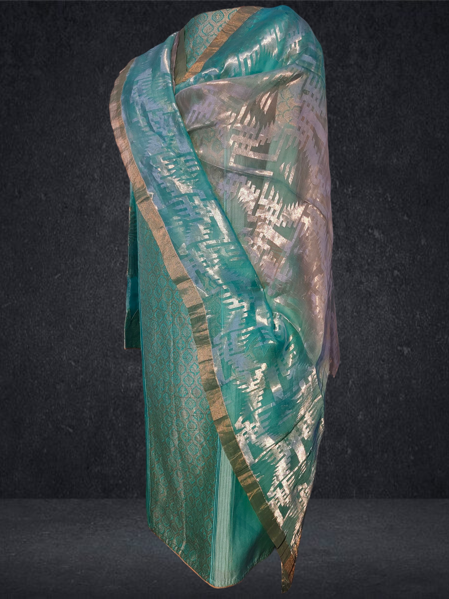 Semi Stitched Formal chanderi Suitset