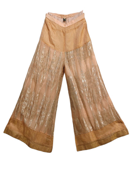 Indowestern chanderi formal flared plazzo pant