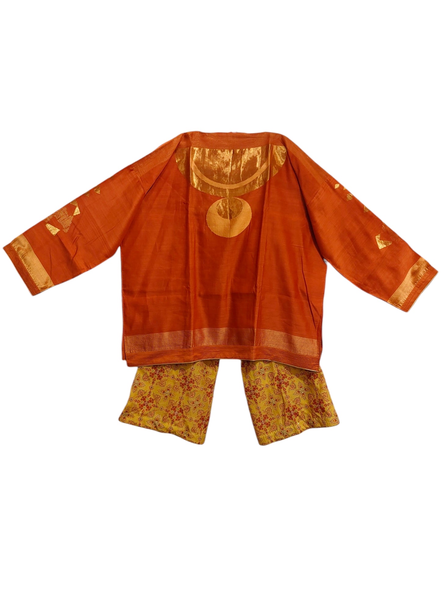 Formal chanderi Embroidered Indowestern set