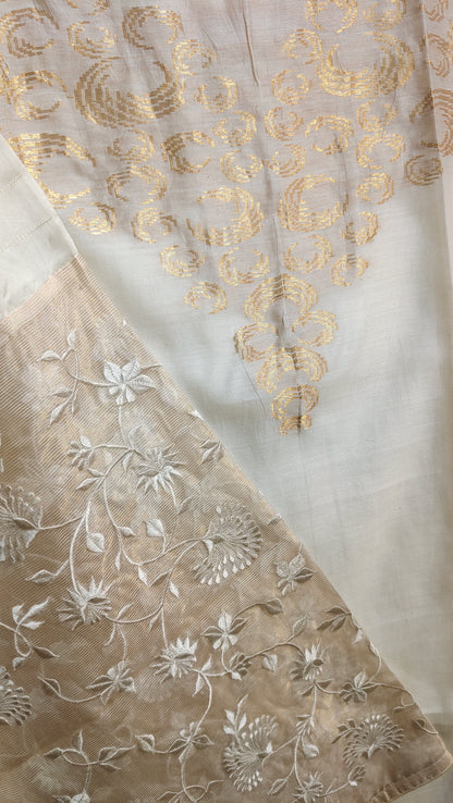 Semi Stitched Formal Chanderi Suitset