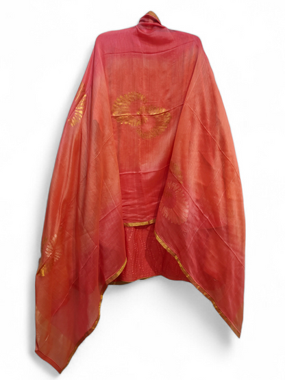 Semi Stitched Formal chanderi Suitset