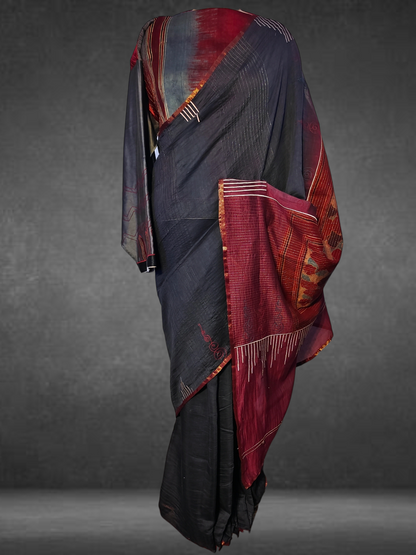 Chanderi Formal Ajrakh Saree