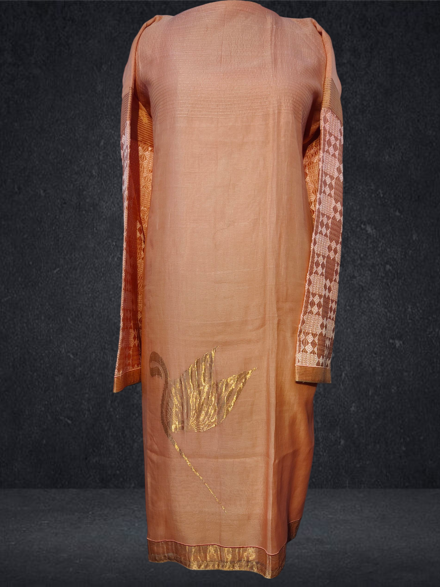 Semi Stitched Formal chanderi Suitset