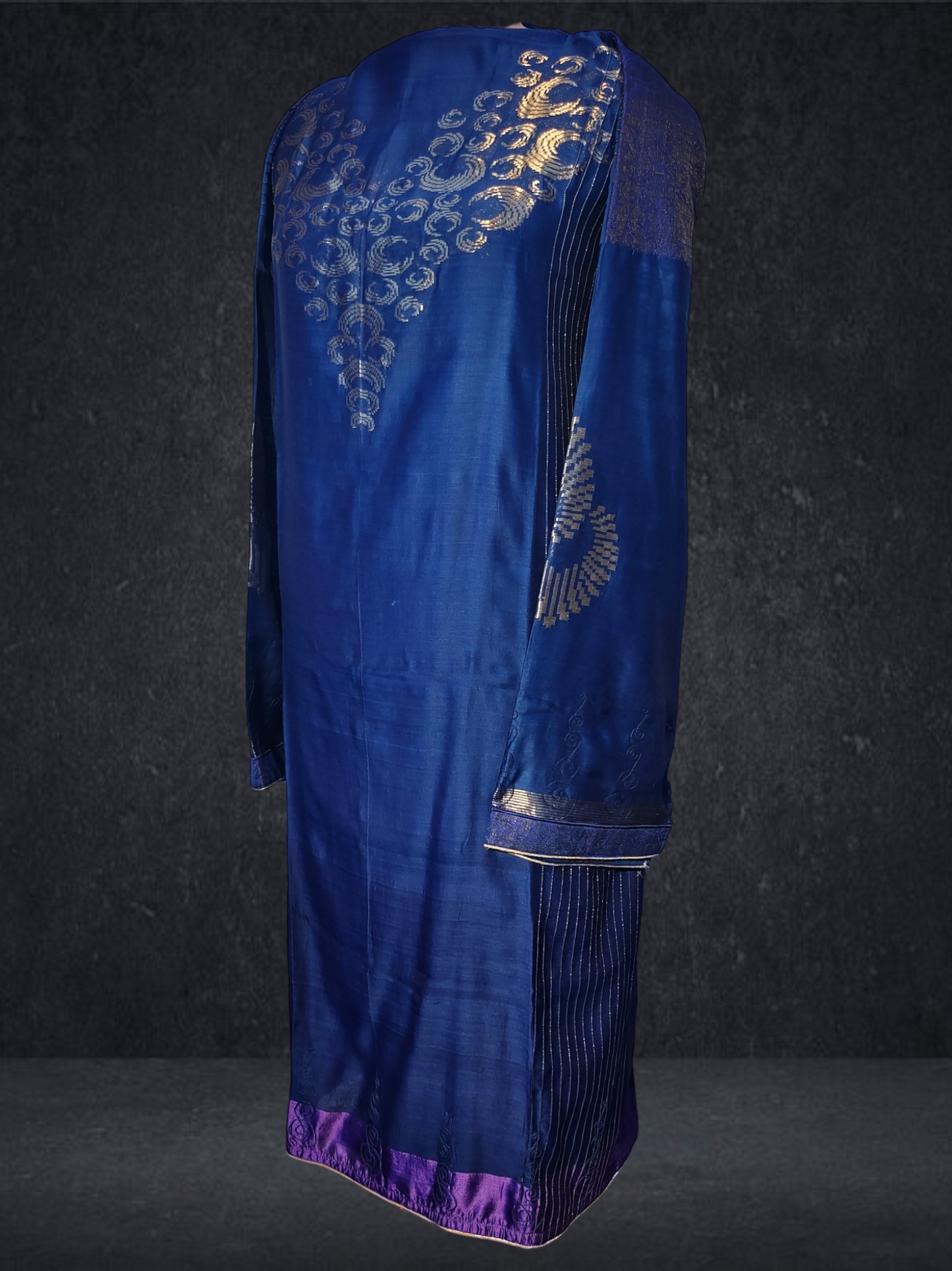 Semi Stitched Chanderi Formal Suitset