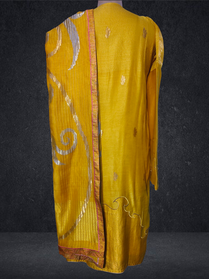 Semi Stitched Formal chanderi Suitset VISHAL KAPUR