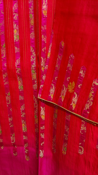 Semi Stitched Chanderi Formal Suitset