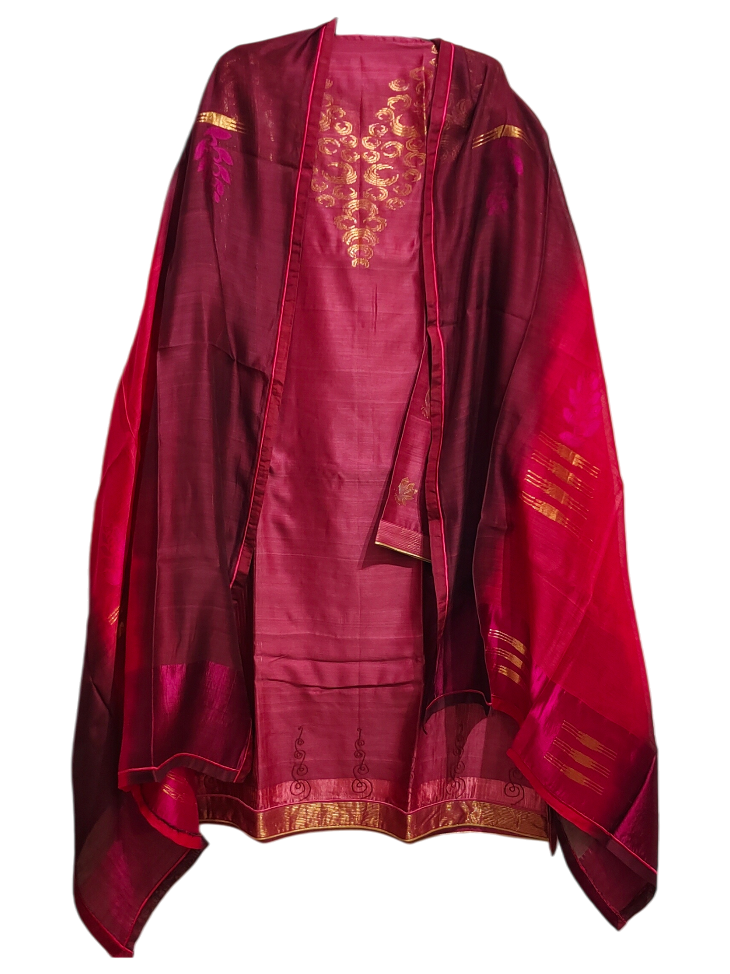 Semi Stitched Formal Chanderi Suitset