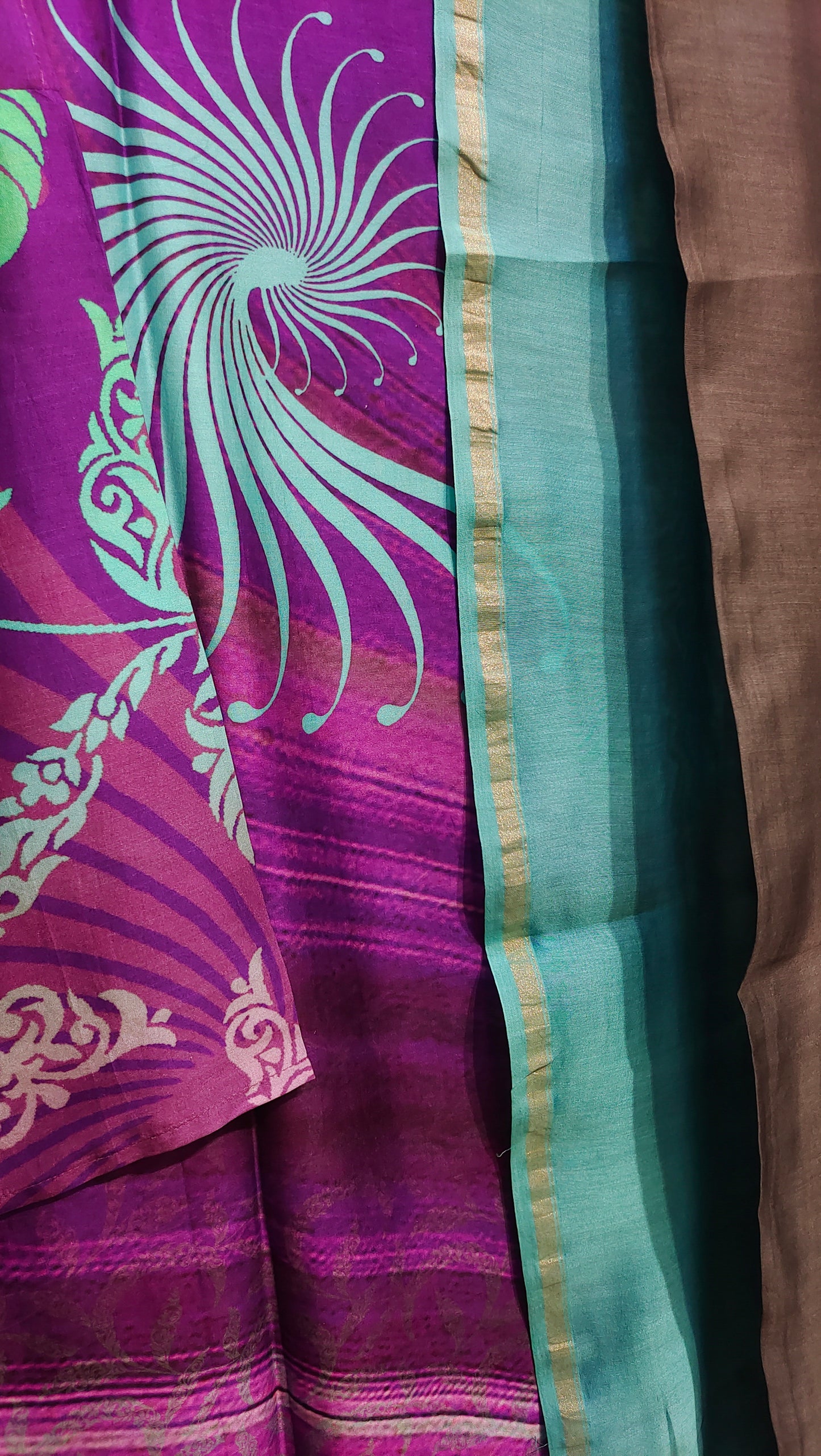 Semi Stitched Chanderi Casual Suitset