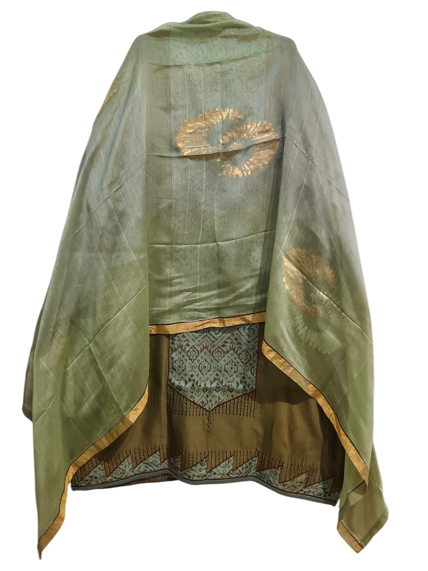 Semi Stitched Formal chanderi Suitset