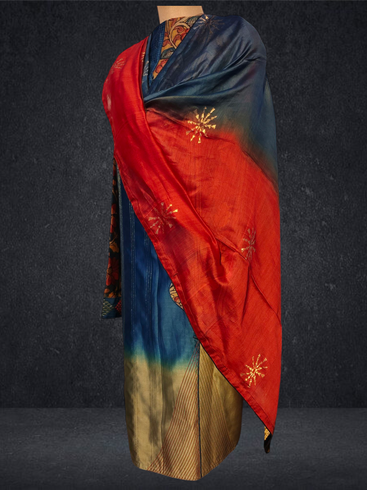 Semi Stitched Formal chanderi Suitset
