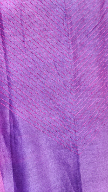 Semi Stitched Casual Chanderi dress set