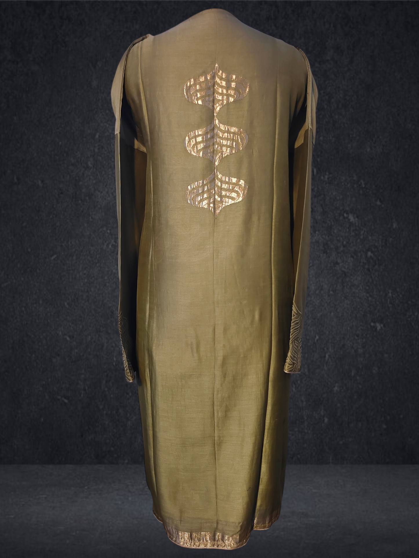 Semi Stitched Chanderi kurta