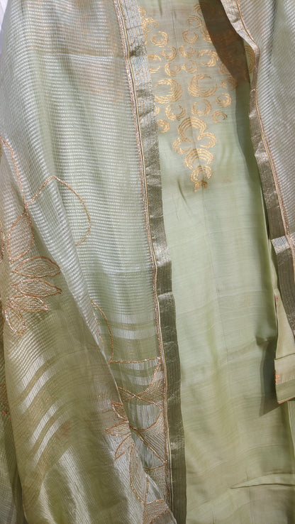 Semi Stitched Formal Chanderi Suitset