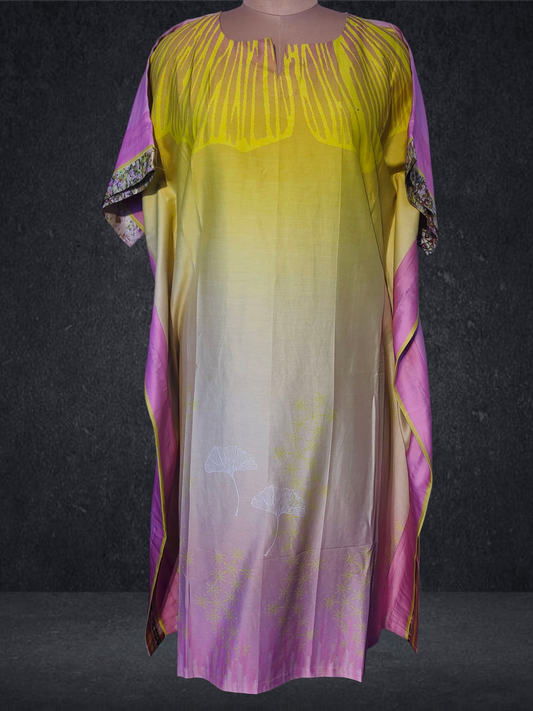Stitched Chanderi Digital Printed Kaftan VISHAL KAPUR STUDIO