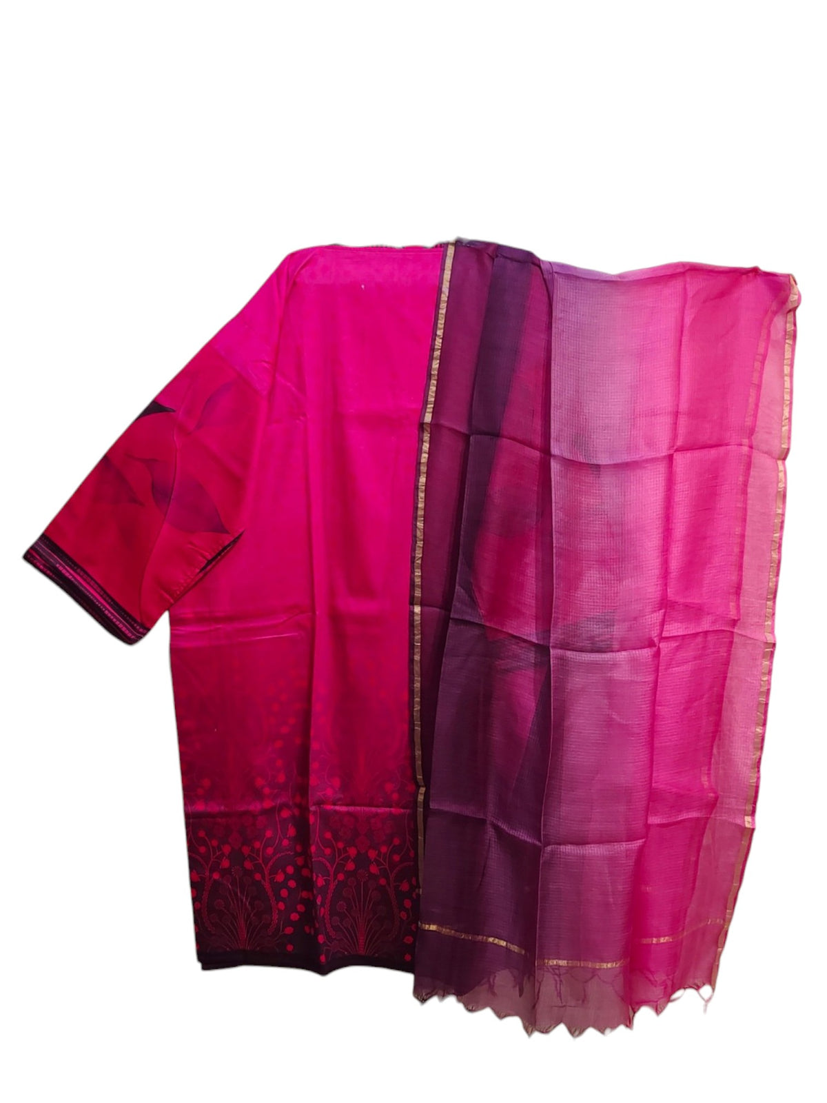 Semi Stitched Cotton Casual Suitset