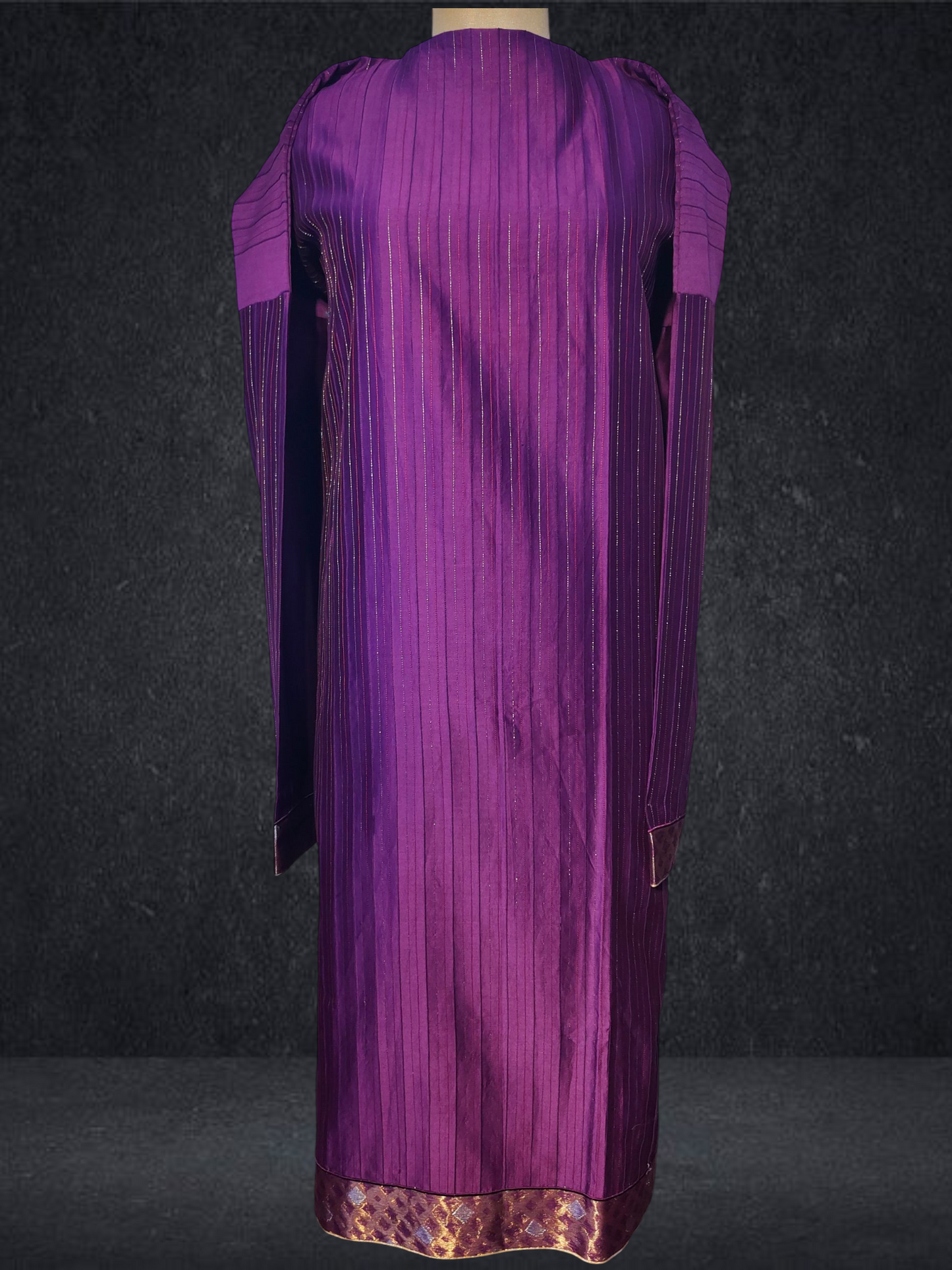 Semi Stitched chanderi Casual Suitset