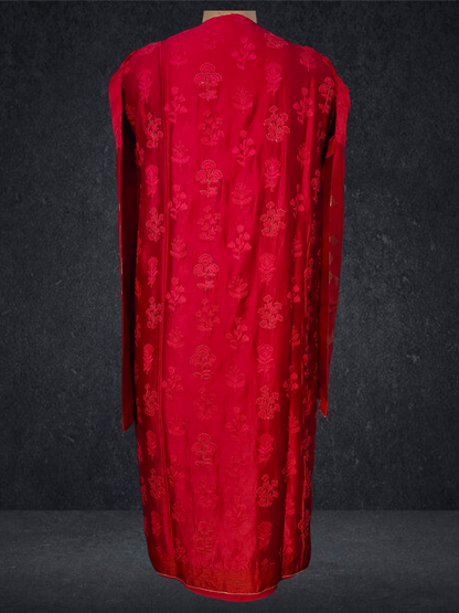 Semi Stitched Formal chanderi Suitset