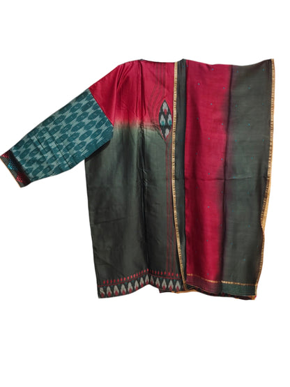 Semi Stitched Chanderi Formal Suitset