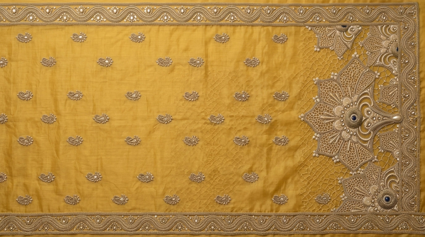 Formal Pure Silk embroidered Saree