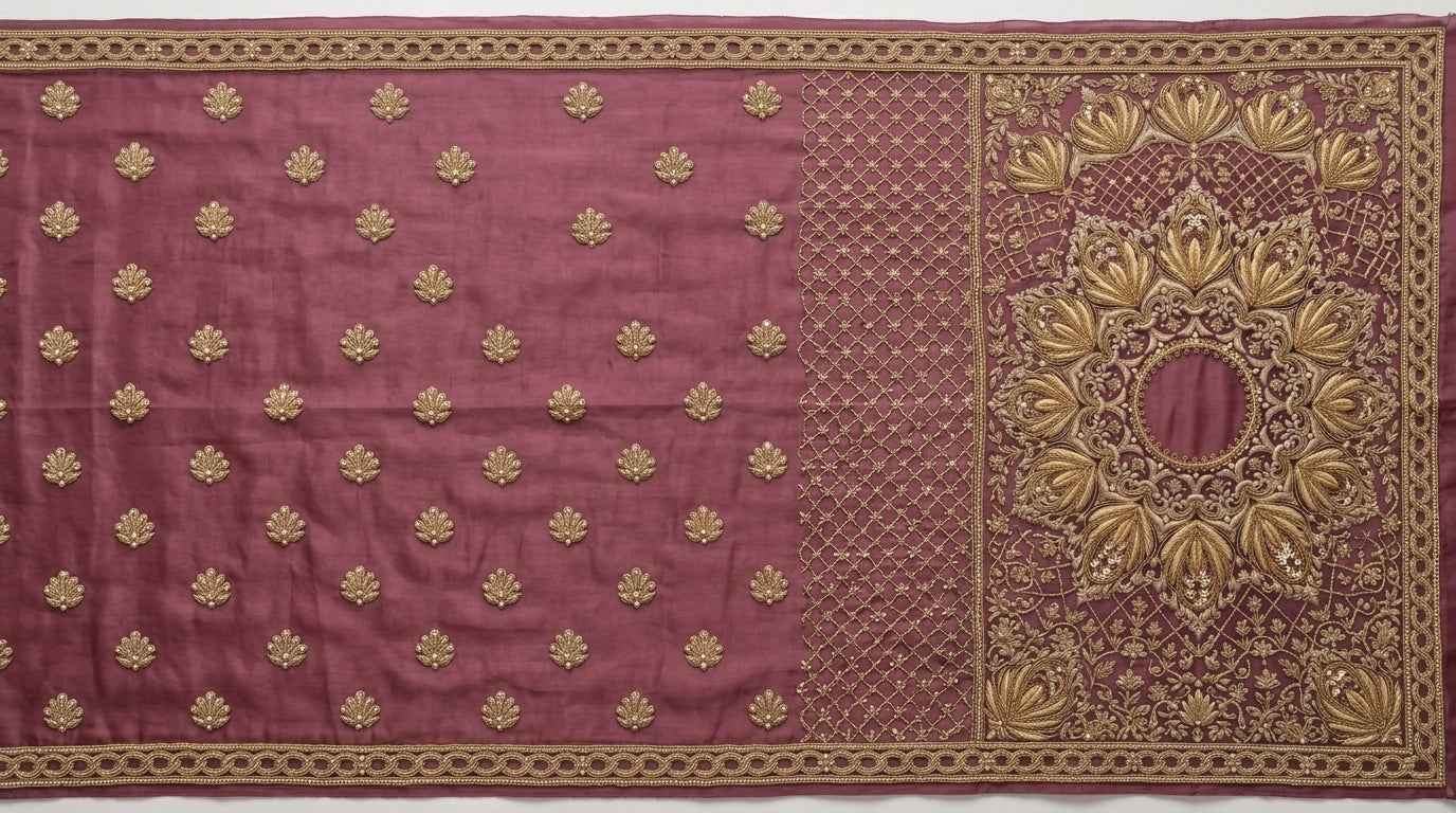 Formal Pure Silk embroidered Saree
