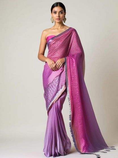 Formal Silk Katab Applique Saree