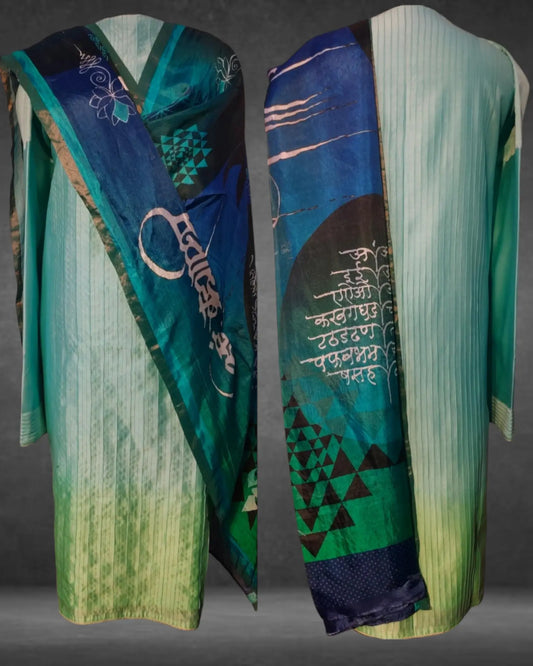 semistitched pure silk Katabh Formal Suitset VISHAL KAPUR STUDIO