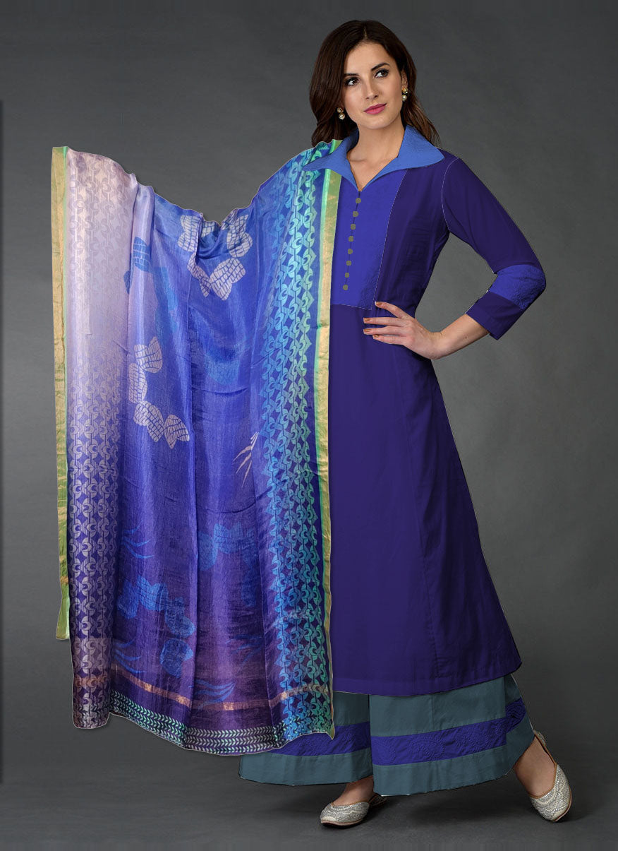 Printed Pure Silk Dupatta (VKSDNOV11DUP56) - VISHAL KAPUR