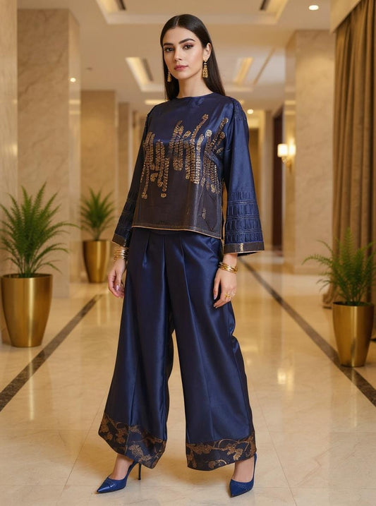 Stitched Chanderi Long Dress
