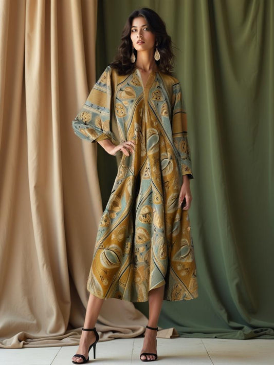 Silk Ajrakh Dress