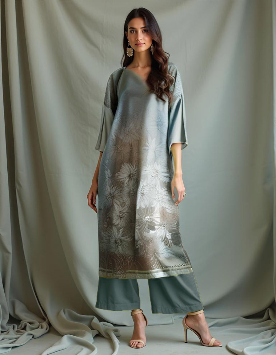 Semistitched Chanderi Kurta