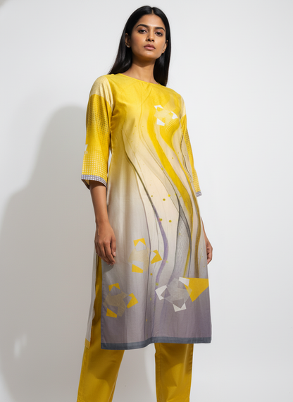 Semi Stitched Chanderi Kurta