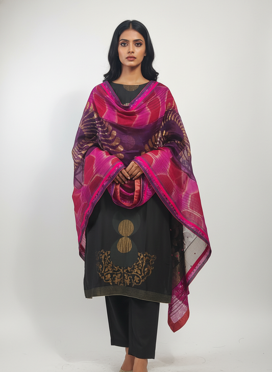 Semi Stitched Formal Chanderi Suitset