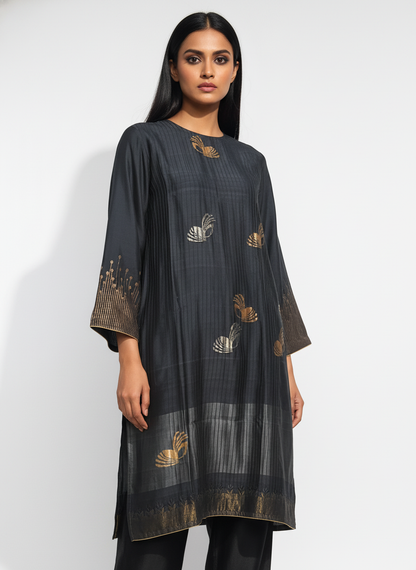 Semi Stitched Formal chanderi Kurta