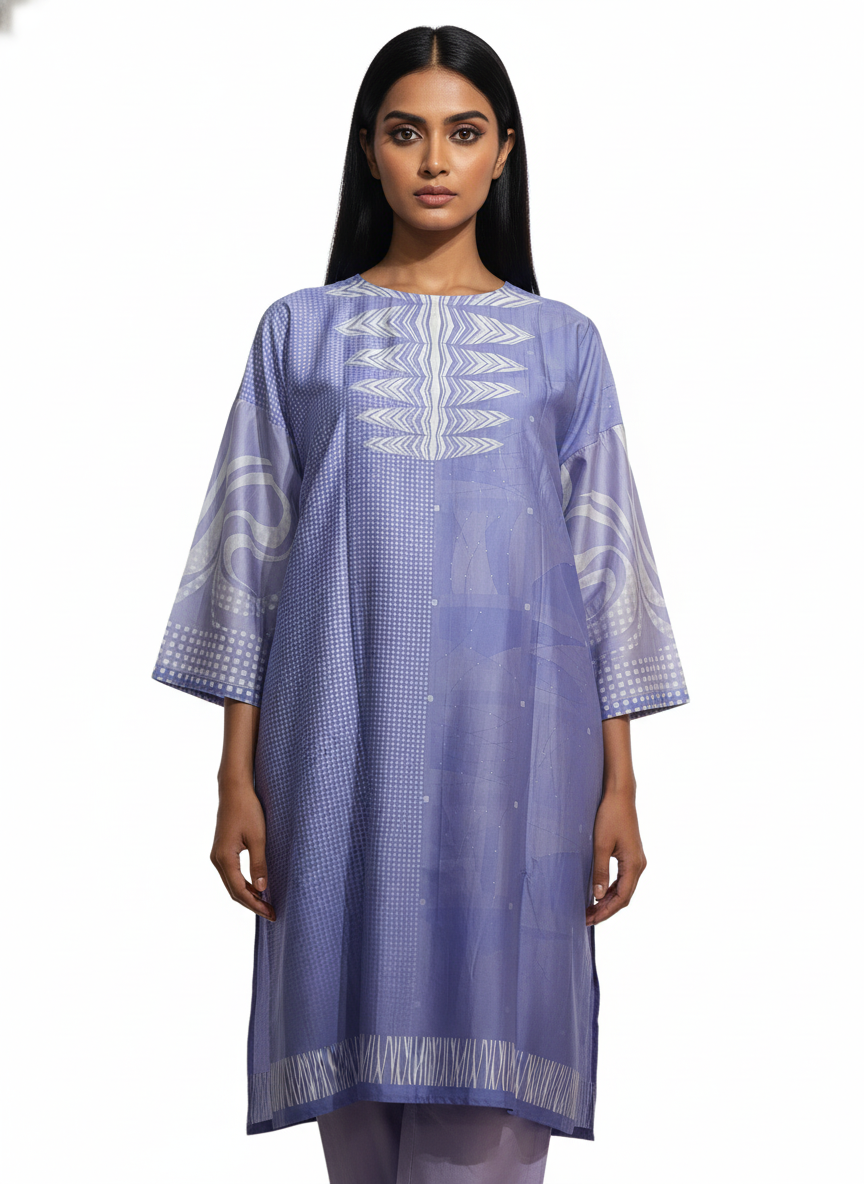 Semi Stitched Chanderi kurta