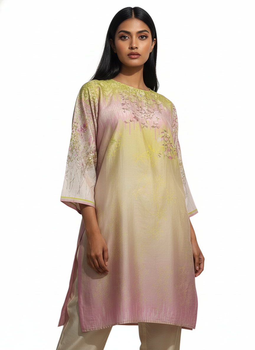 Semi Stitched Chanderi Kurta