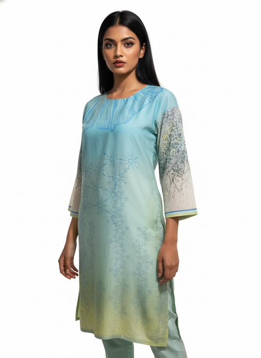 Semi Stitched Chanderi Kurta