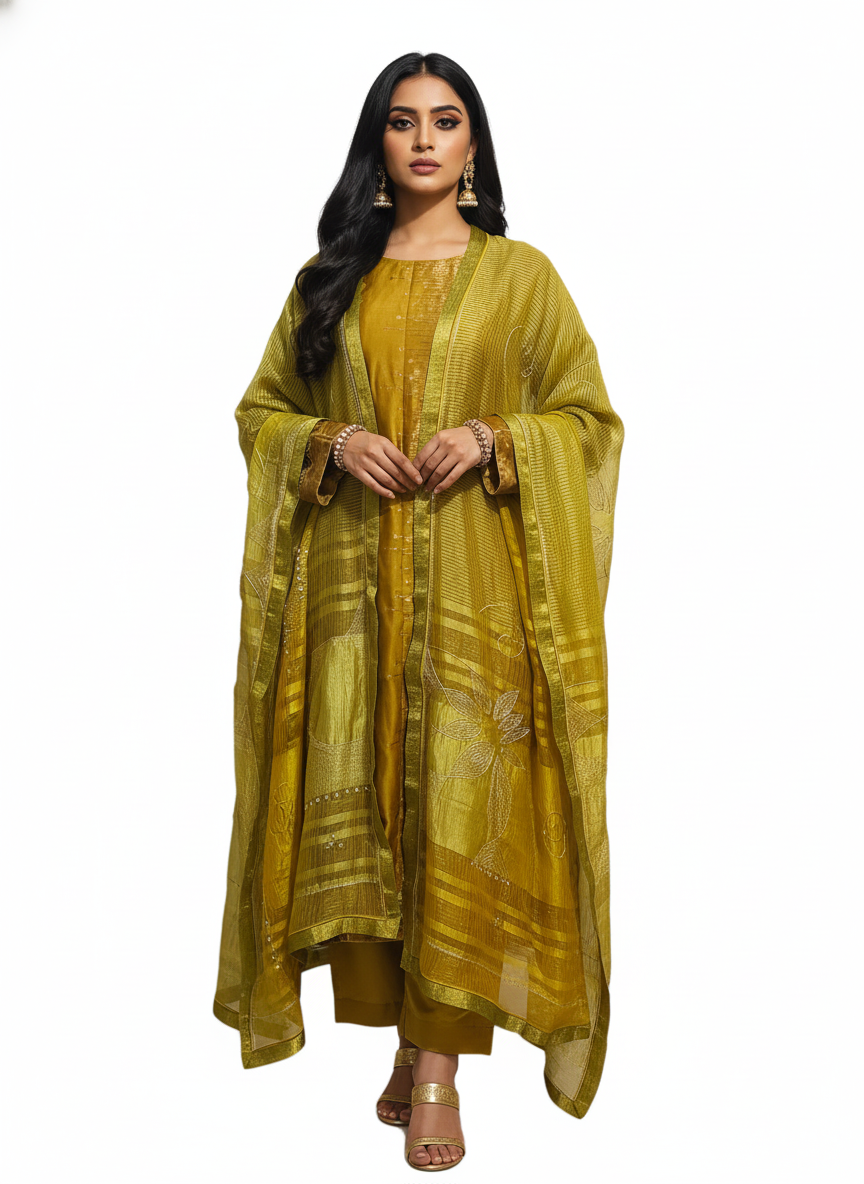 Semi Stitched Formal velvet Suitset