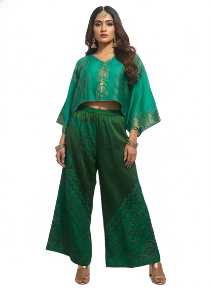Indowestern chanderi formal coordset