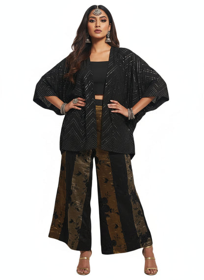 Indowestern chanderi formal coordset