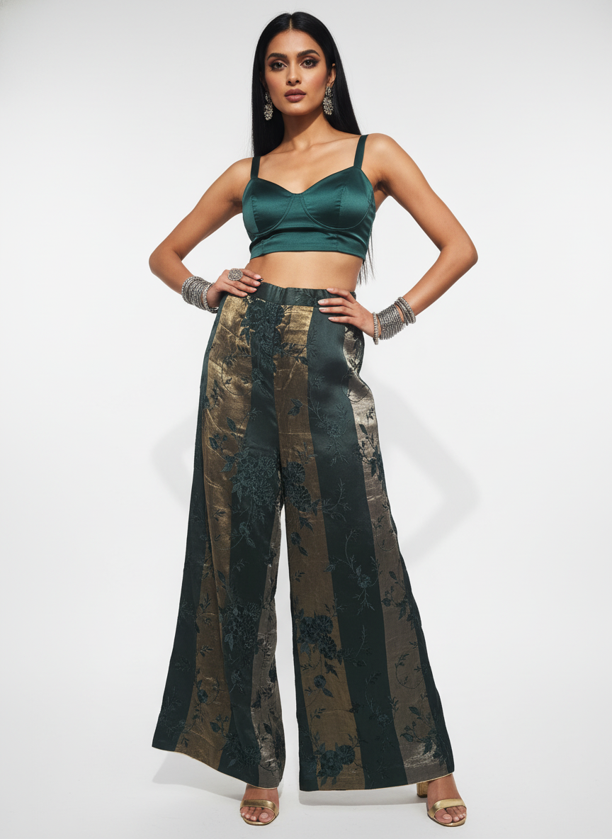 Formal Chanderi Zari Woven Palazzo pant (VKSKT01MAR19)
