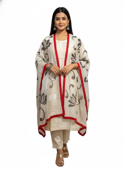 Semi Stitched Formal Chanderi Suitset